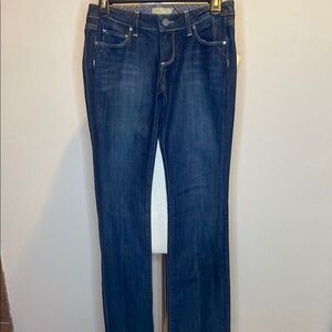 Paige Premium Denim 'Laurel Canyon' Low Rise Boot Cut Jeans in a Dark Wash 25x34